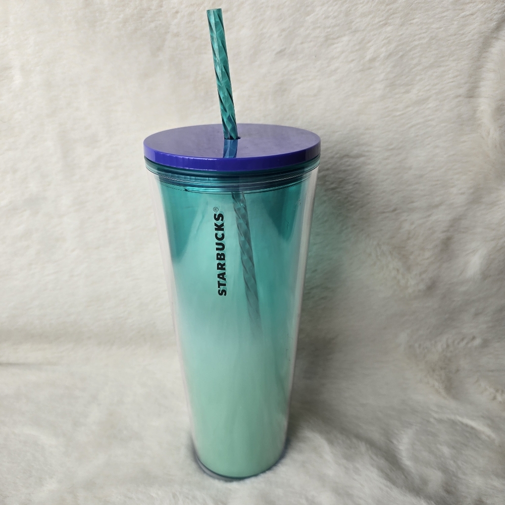Starbucks Teal Blue Tumbler. 24oz.